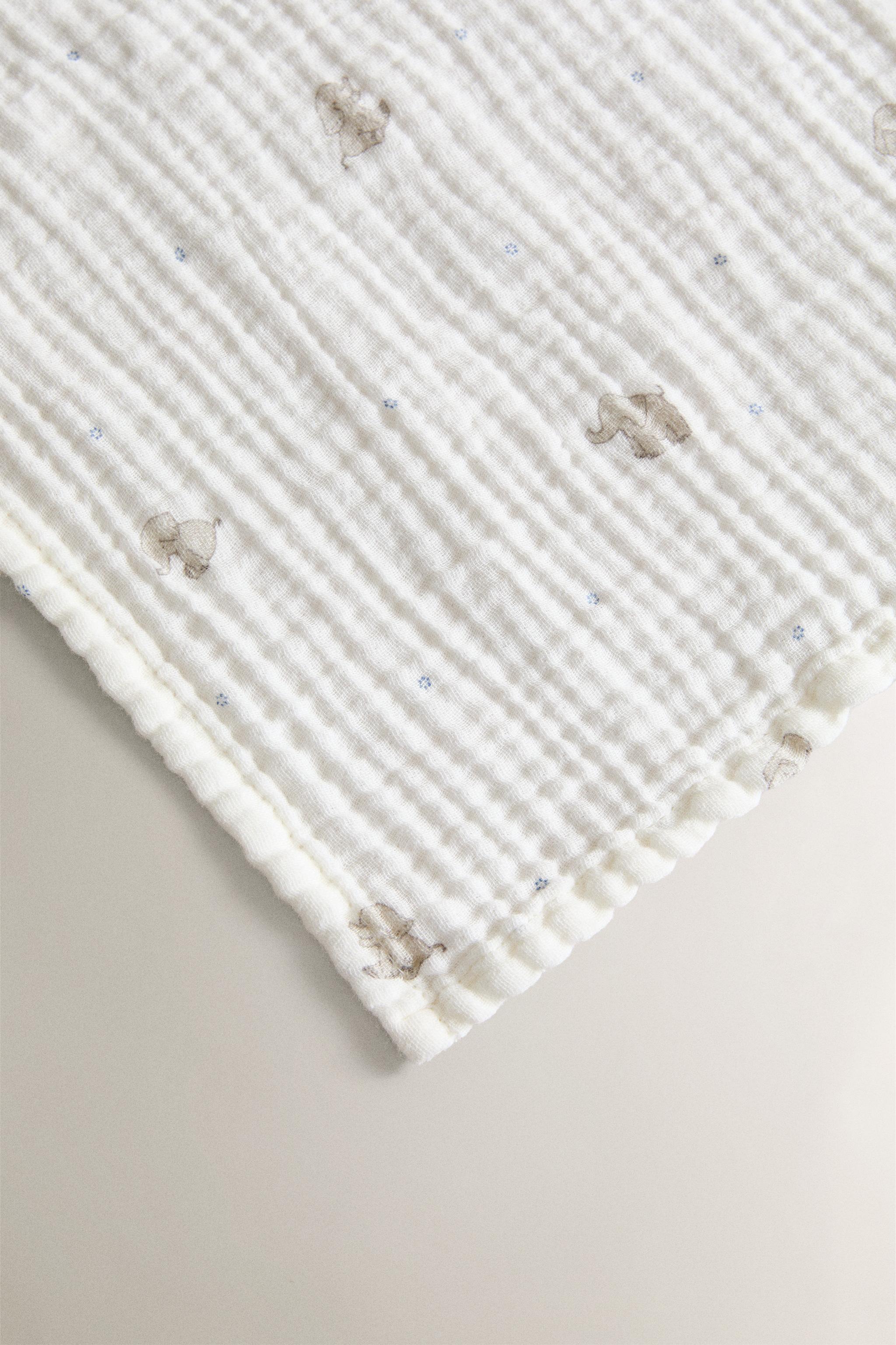 DRAP PLAT ENFANT GAZE ÉLÉPHANT