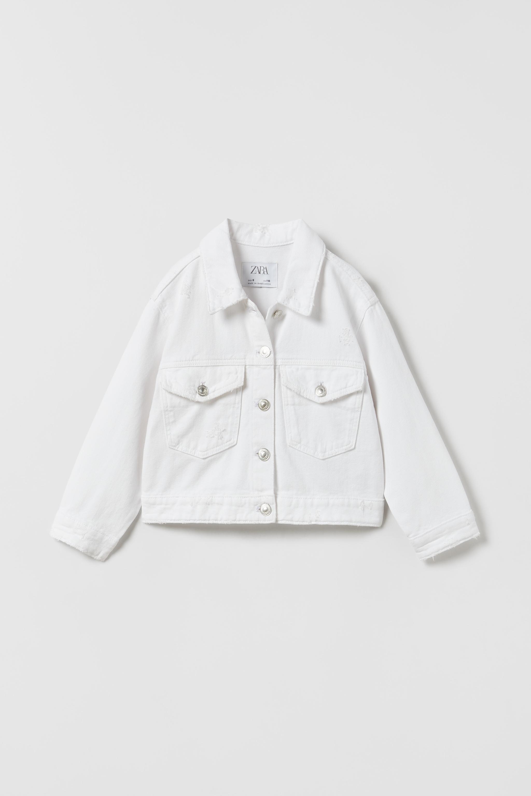 Zara white jean store jacket