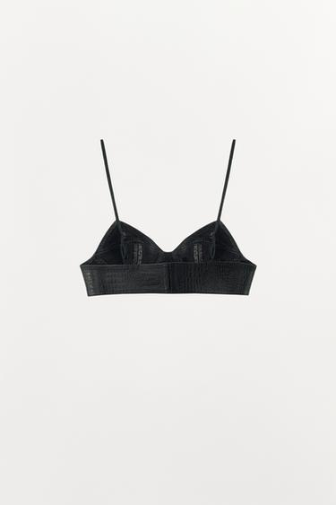 TOP EN CUIR 100% - Noir de Zara - Image 5