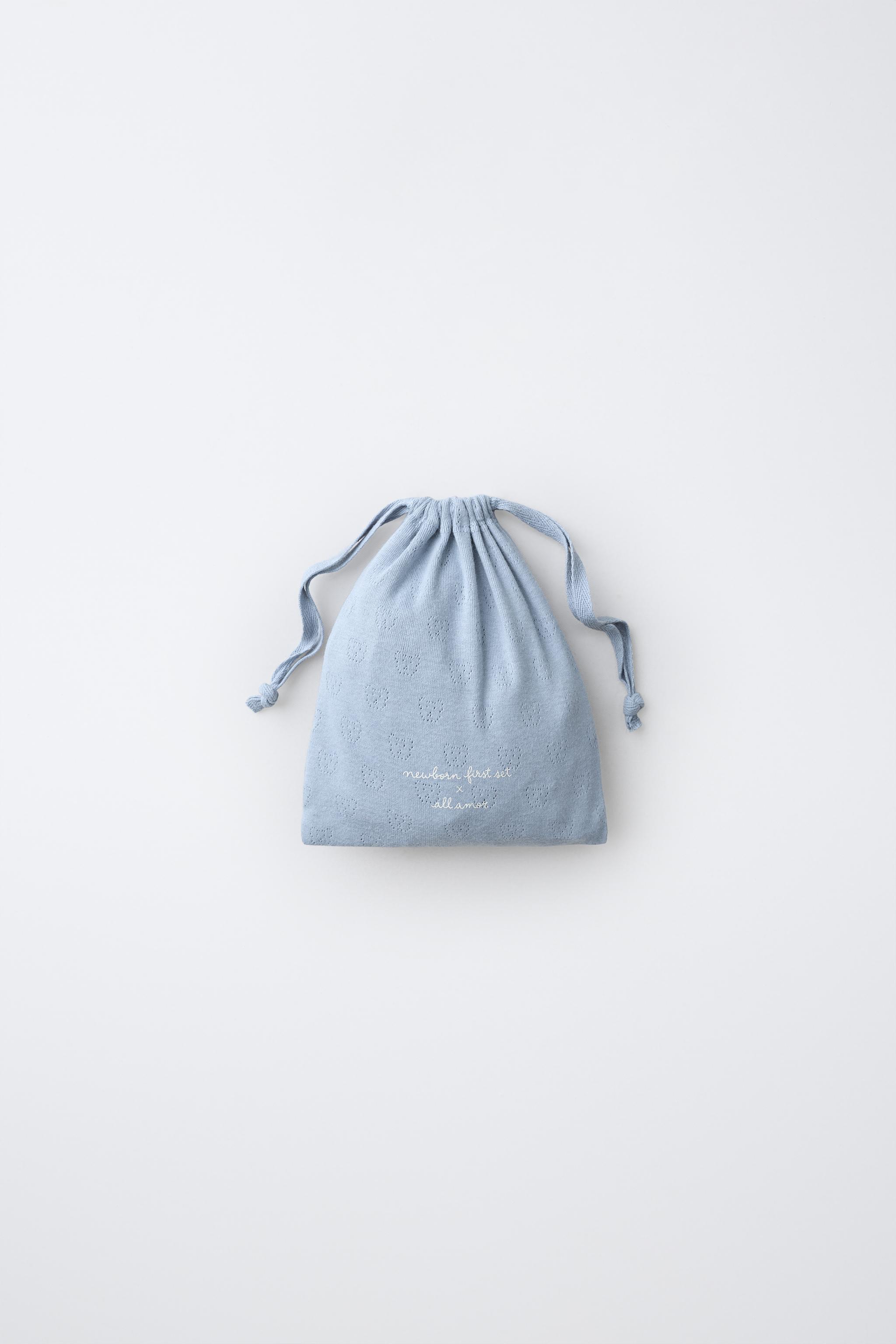 Zara HEART PRINT NEWBORN SET AND POUCH — фото 7