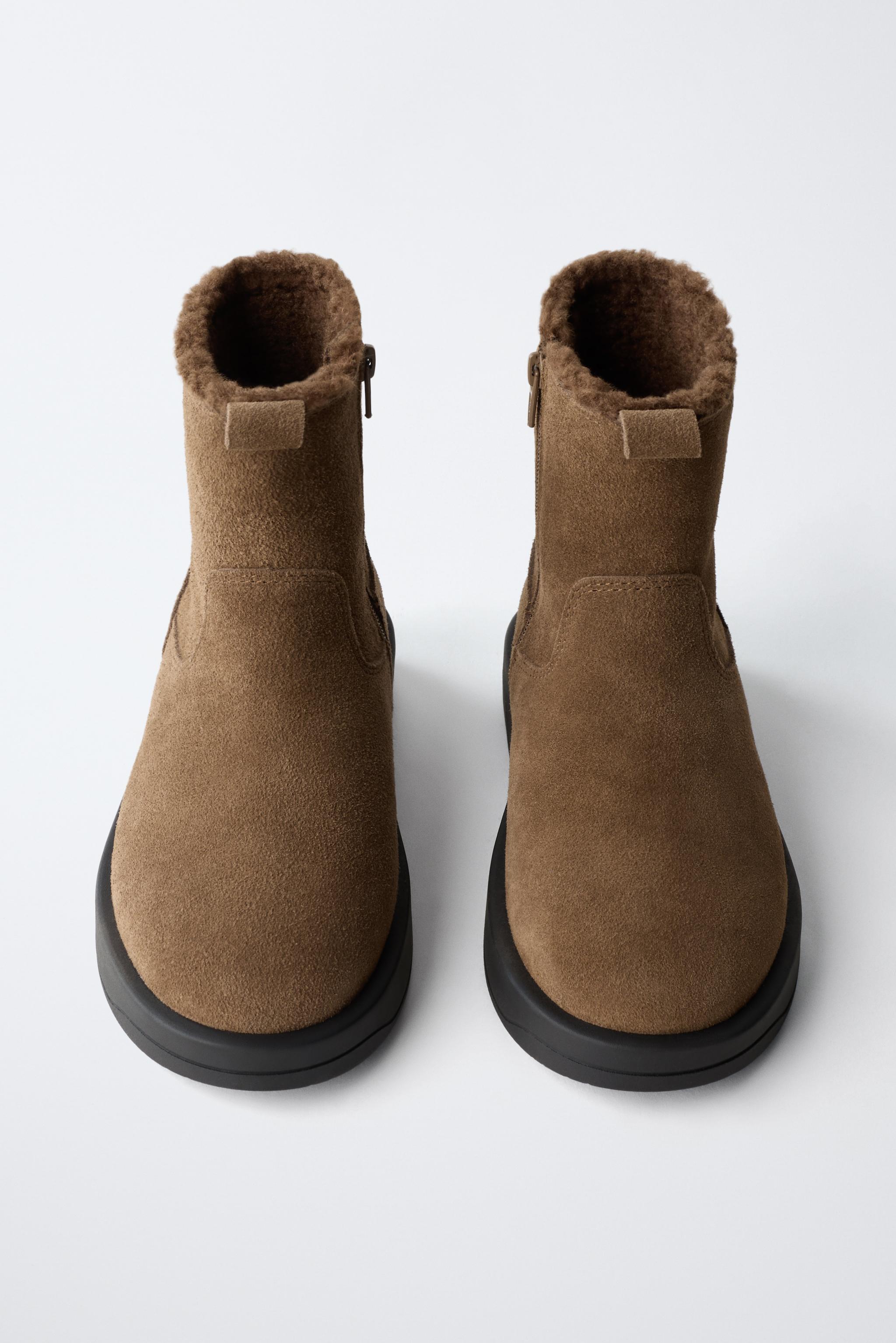 LINED LEATHER ANKLE BOOTS