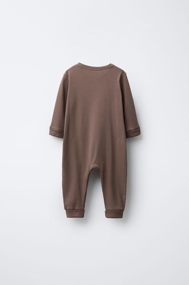 PIJAMA ENTERO KIMONO - Marrón de Zara