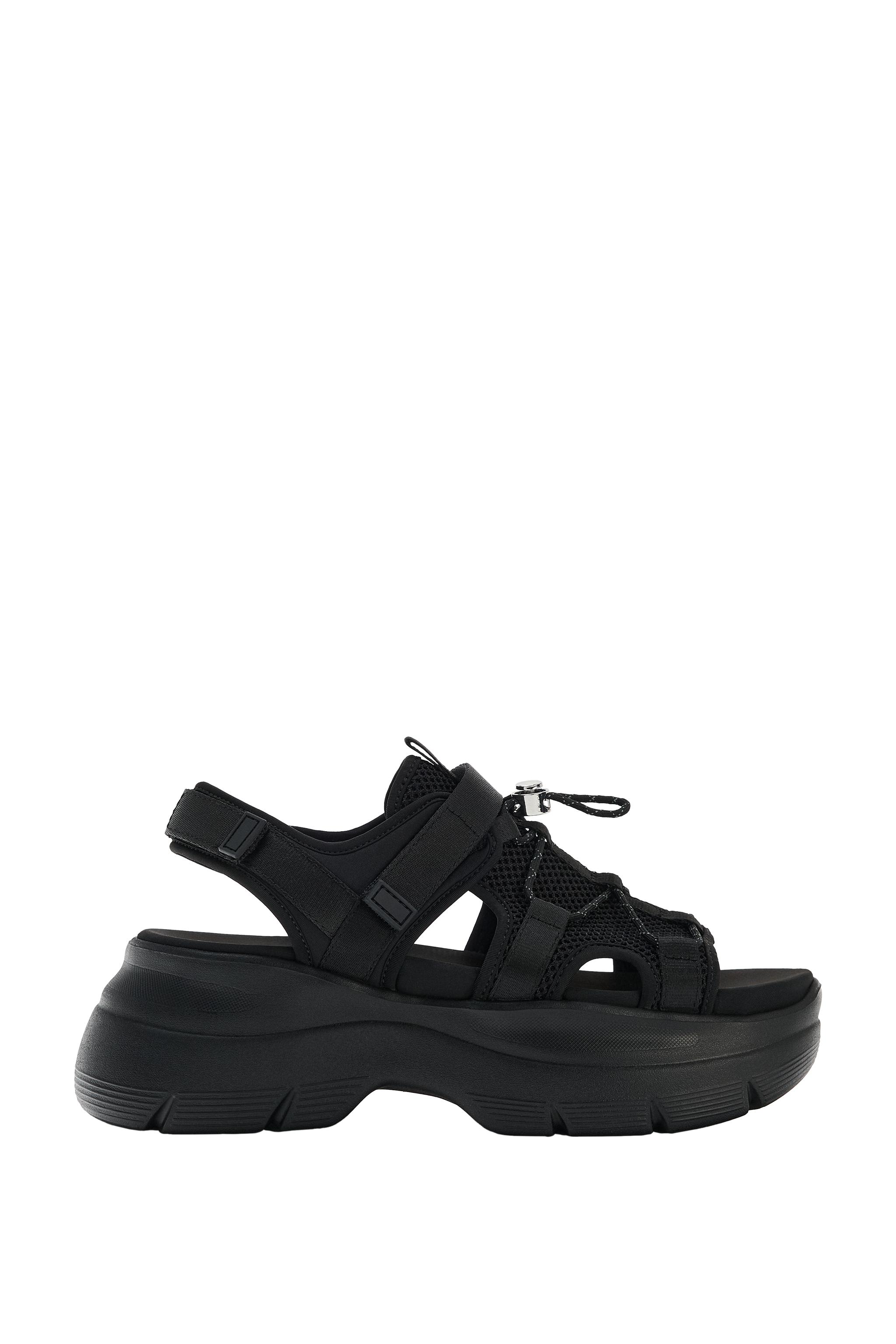 ZARA ブラック プラットフォームシューズ 35 プラットフォーム 