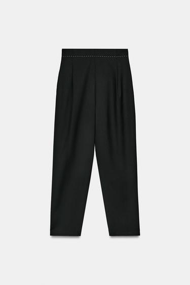 ZW COLLECTION LIMITED EDITION TOPSTITCHING TROUSERS - Black by Zara - Image 5