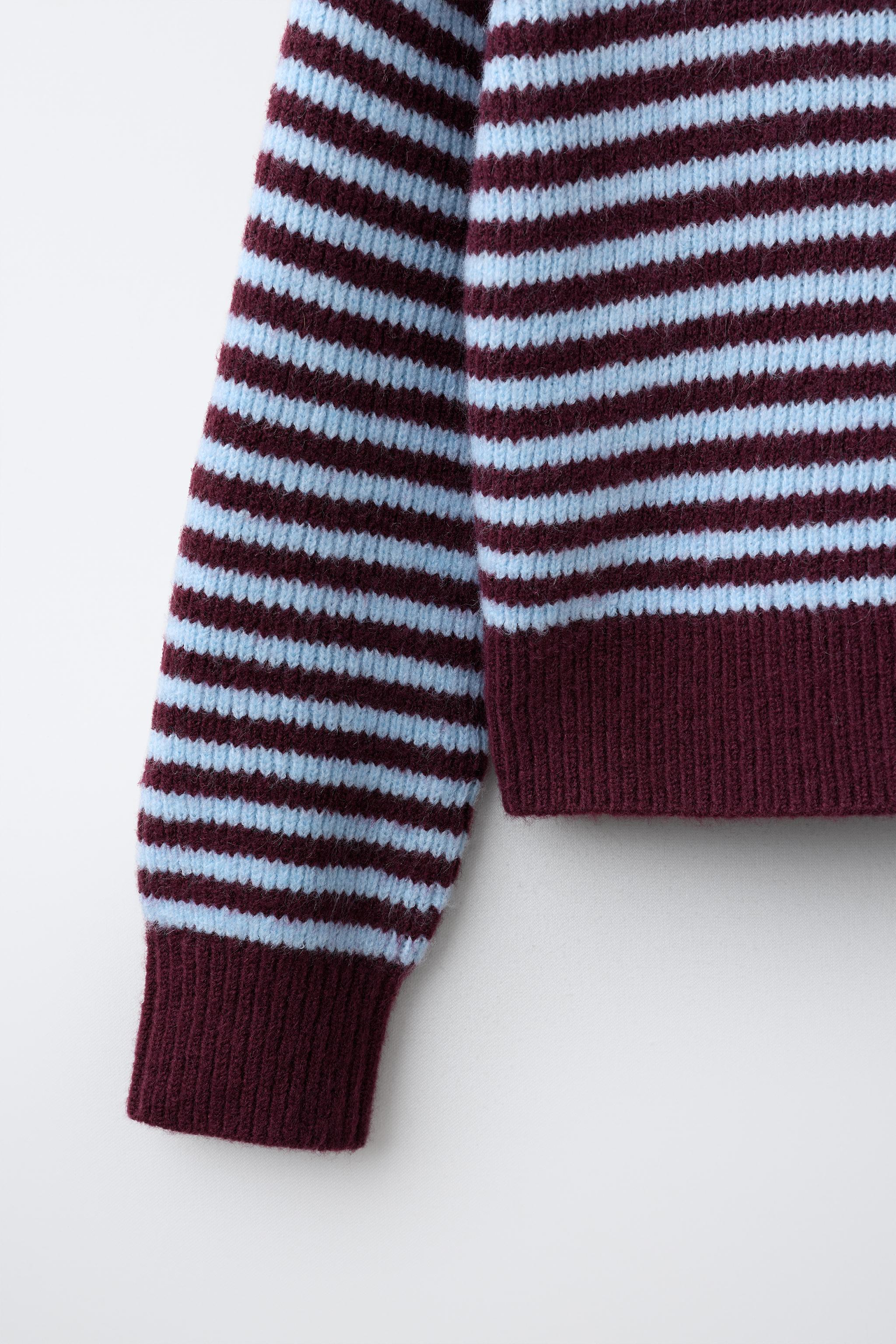 Детские свитеры Zara STRIPED KNIT SWEATER — фото 5