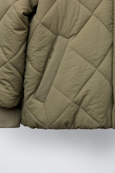 BLOUSON REMBOURRÉ CAPUCHE COMBINÉE - Kaki de Zara - Image 6