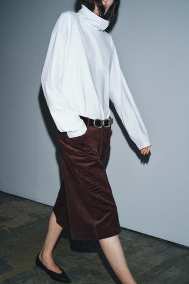 ZW COLLECTION CORDUROY BERMUDA SHORTS - Brown by Zara