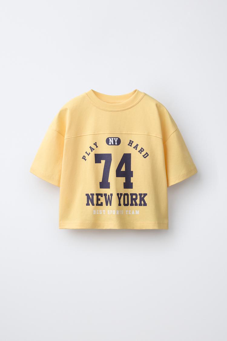 VARSITY GRAPHIC T-SHIRT — Yellow