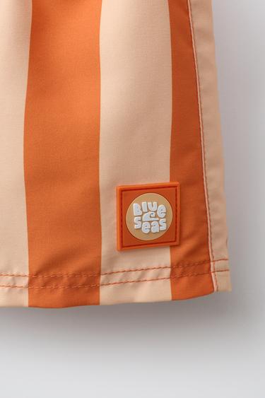 1-6 ANS / SHORT DE BAIN À RAYURES - Orange de Zara - Image 3