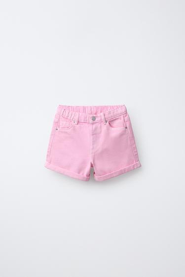 MON FIT TWILL BERMUDA SHORTS - Pink by Zara