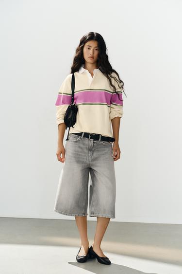POLO COMBINADO RAYAS - Crudo de Zara