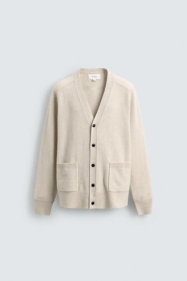 WOOL - ALPACA ORIGINS CARDIGAN - Ecru by Zara