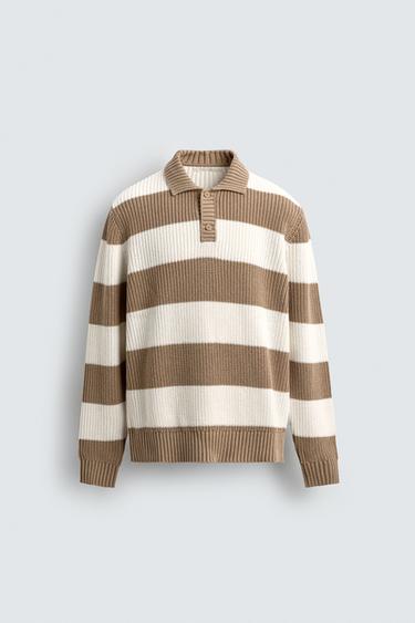 COTTON/LINEN KNITTED POLO SHIRT - 178 by Zara - Image 0