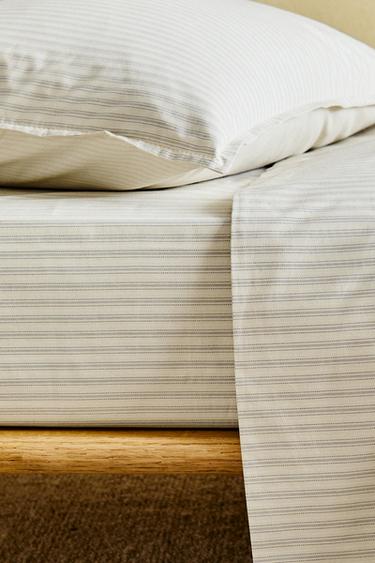 CHILDREN'S STRIPED FITTED SHEET - Light blue by Zara - Image 5
