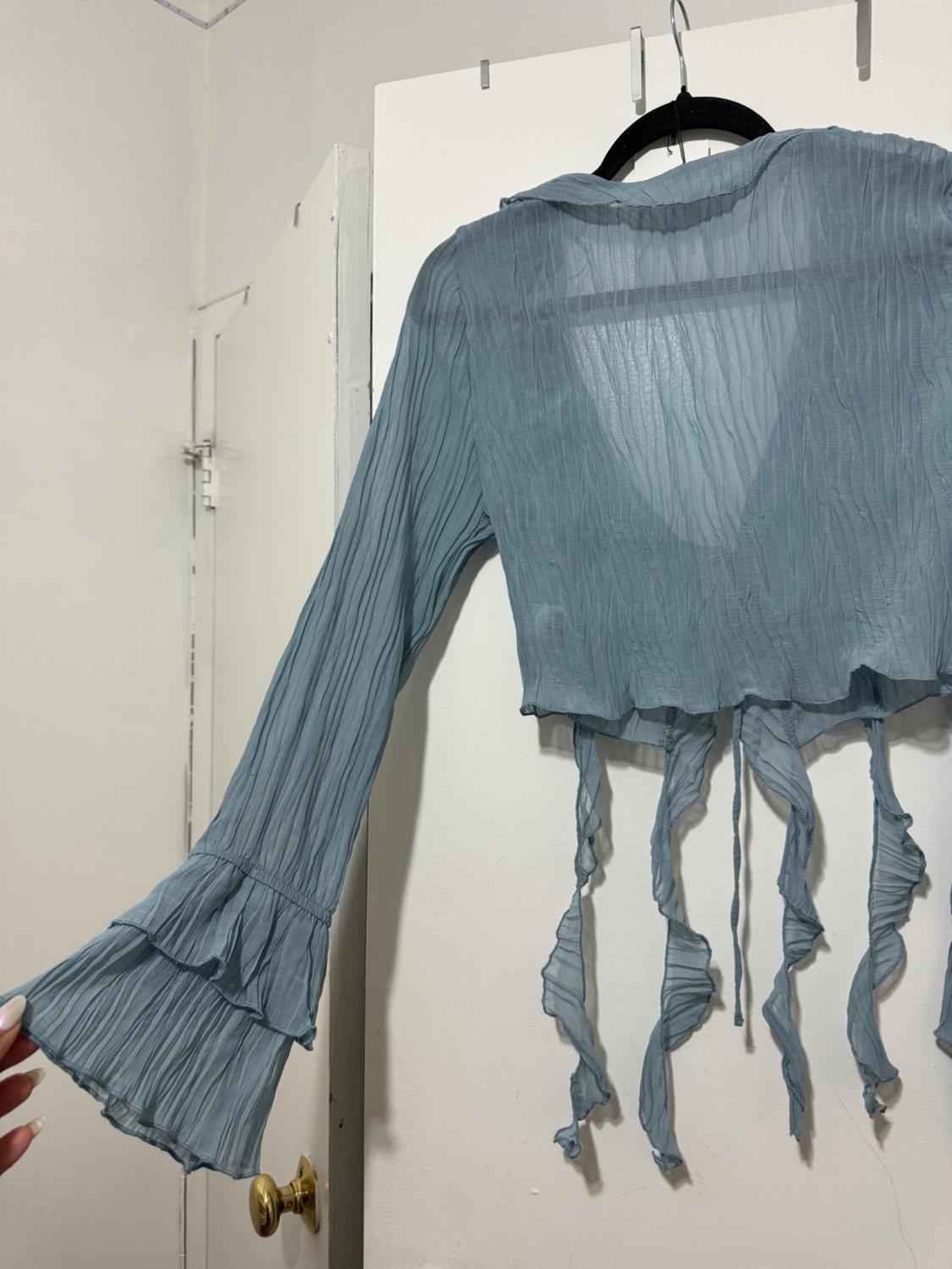 RUFFLED PLEATED TOP - Image 3