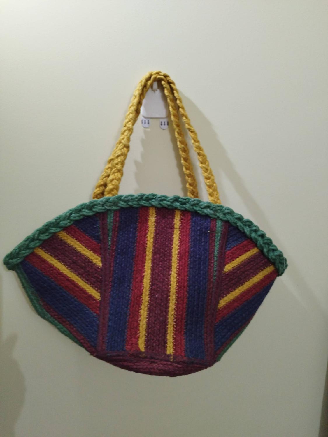 100% JUTE STRIPED BAG - Image 4