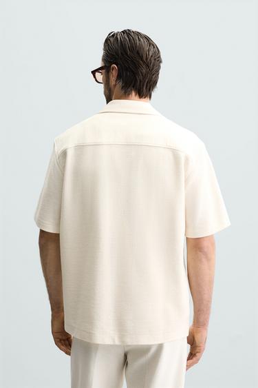 CHEMISE STRUCTURÉE - Écru de Zara - Image 2