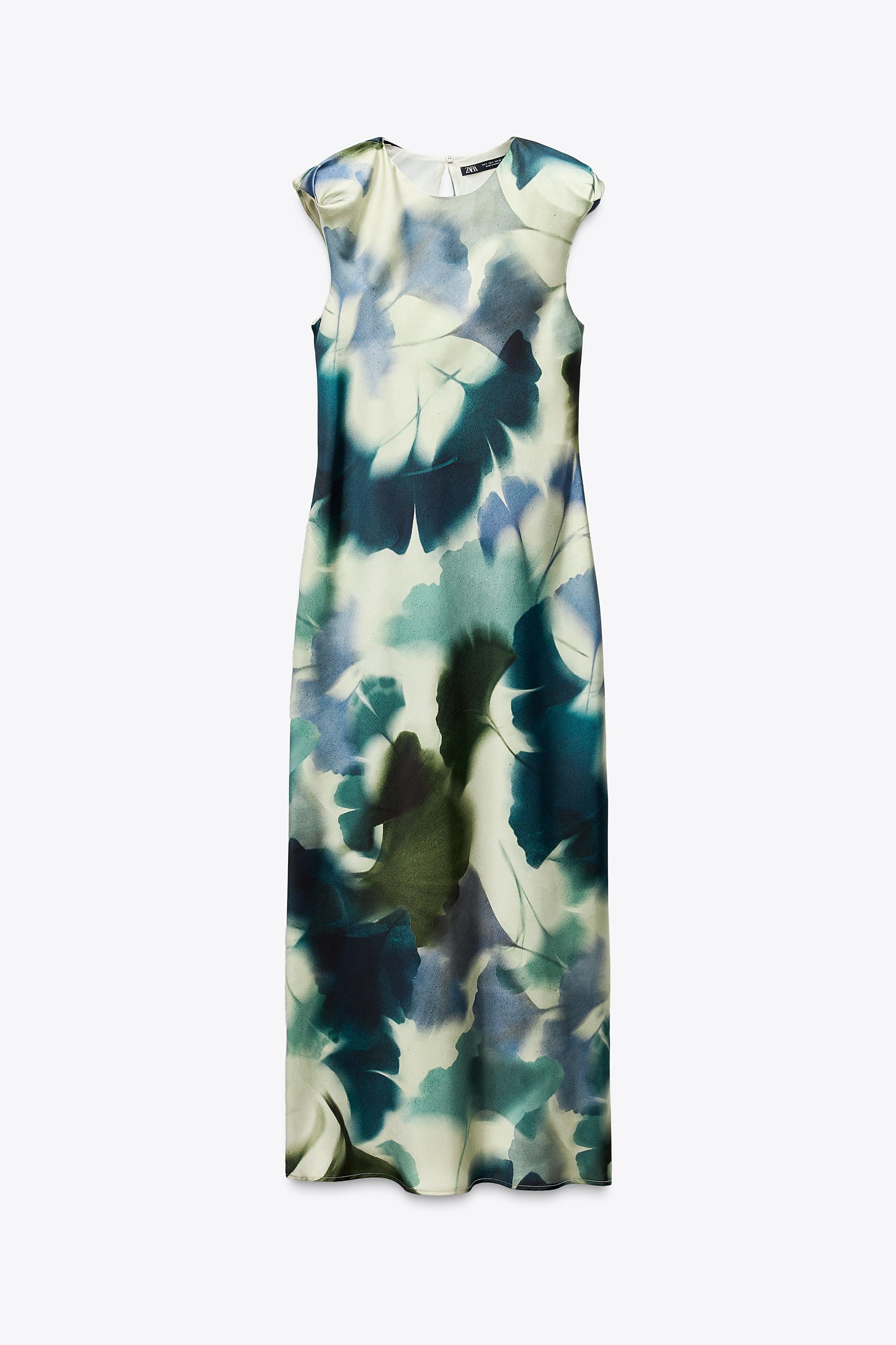 【ZARA】プリント サテン ミディ ワンピース 2671/189/603 ZARA】プリント サテン ミディ ワンピース 2671/189/603 (ZARA