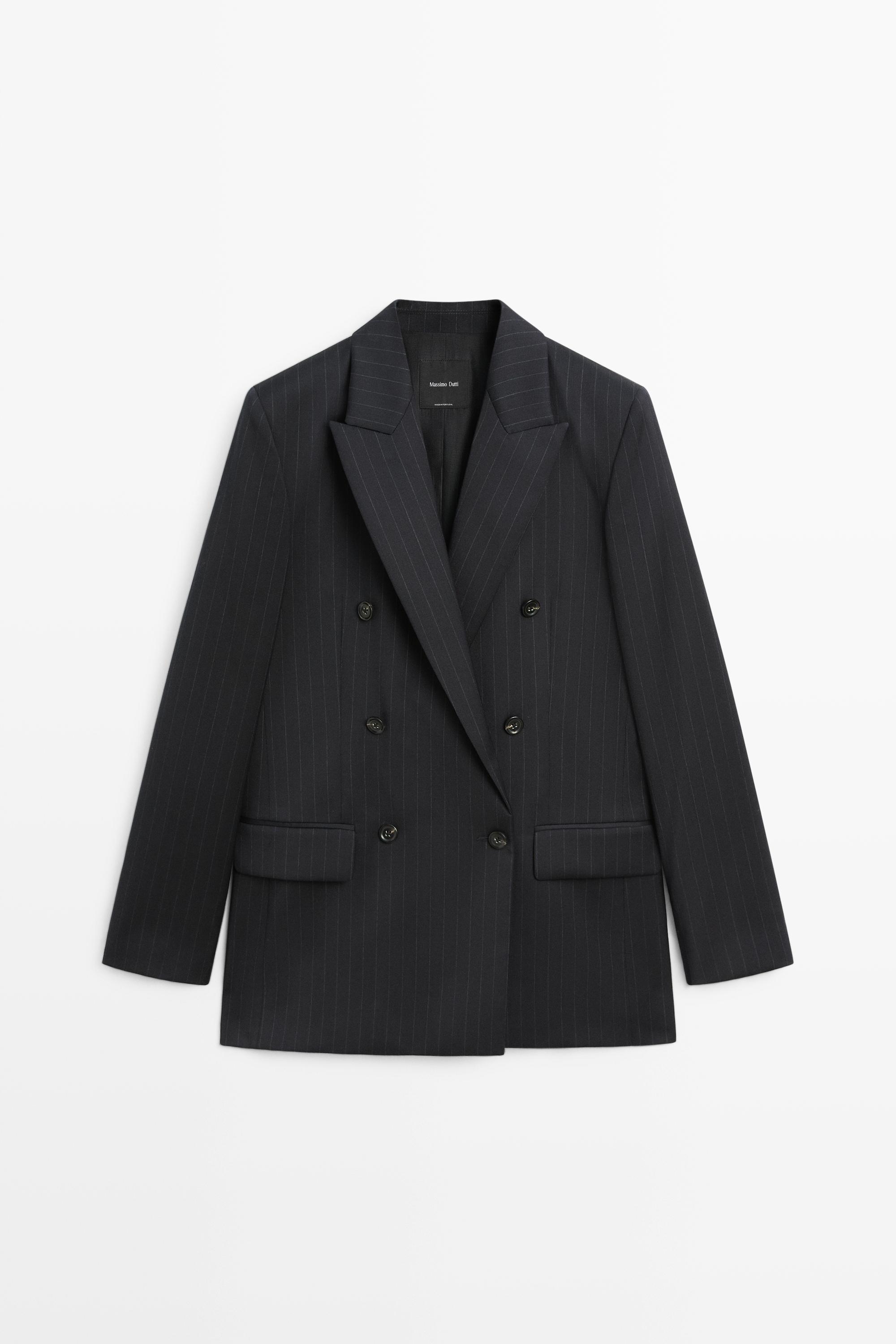 Veste de costume à rayures tennis 100 % laine