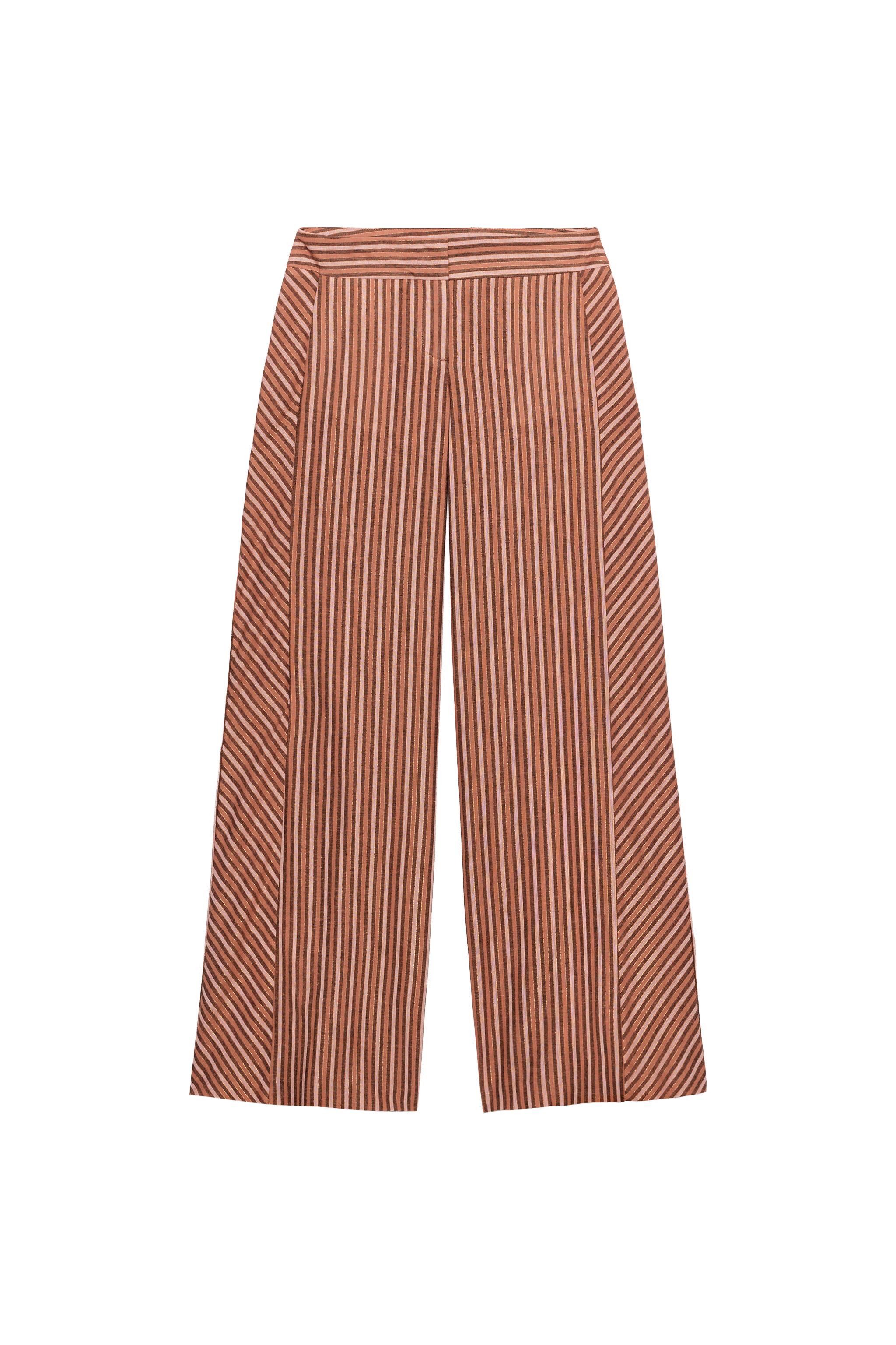 PANTALÓN ANCHO RAYAS HILO METALIZADO