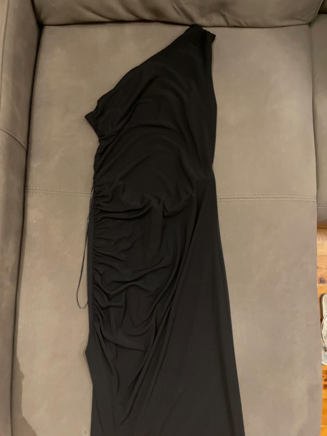 ASYMMETRIC DRAPED DRESS