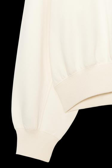 Zara BASIC PLUSH SWEATSHIRT - Yellow