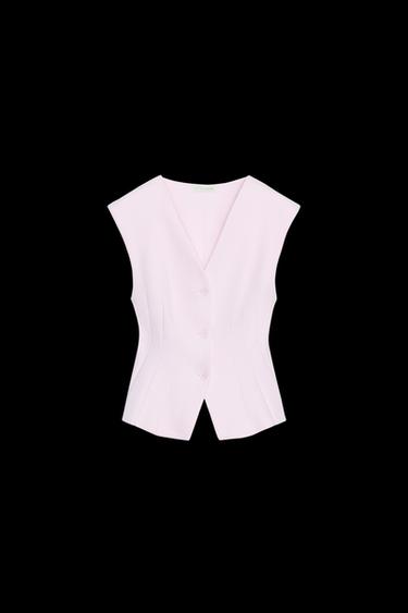 INTERLOCK-TOP-WESTE - Rosa von Zara - Bild 0