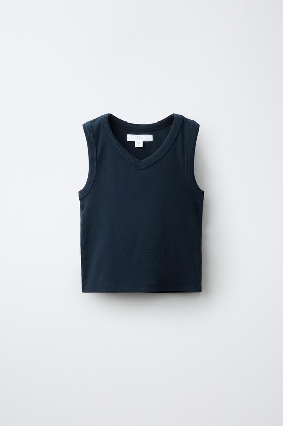 PLAYERA RIB MANGA SISA - Marino de Zara - Imagen 0