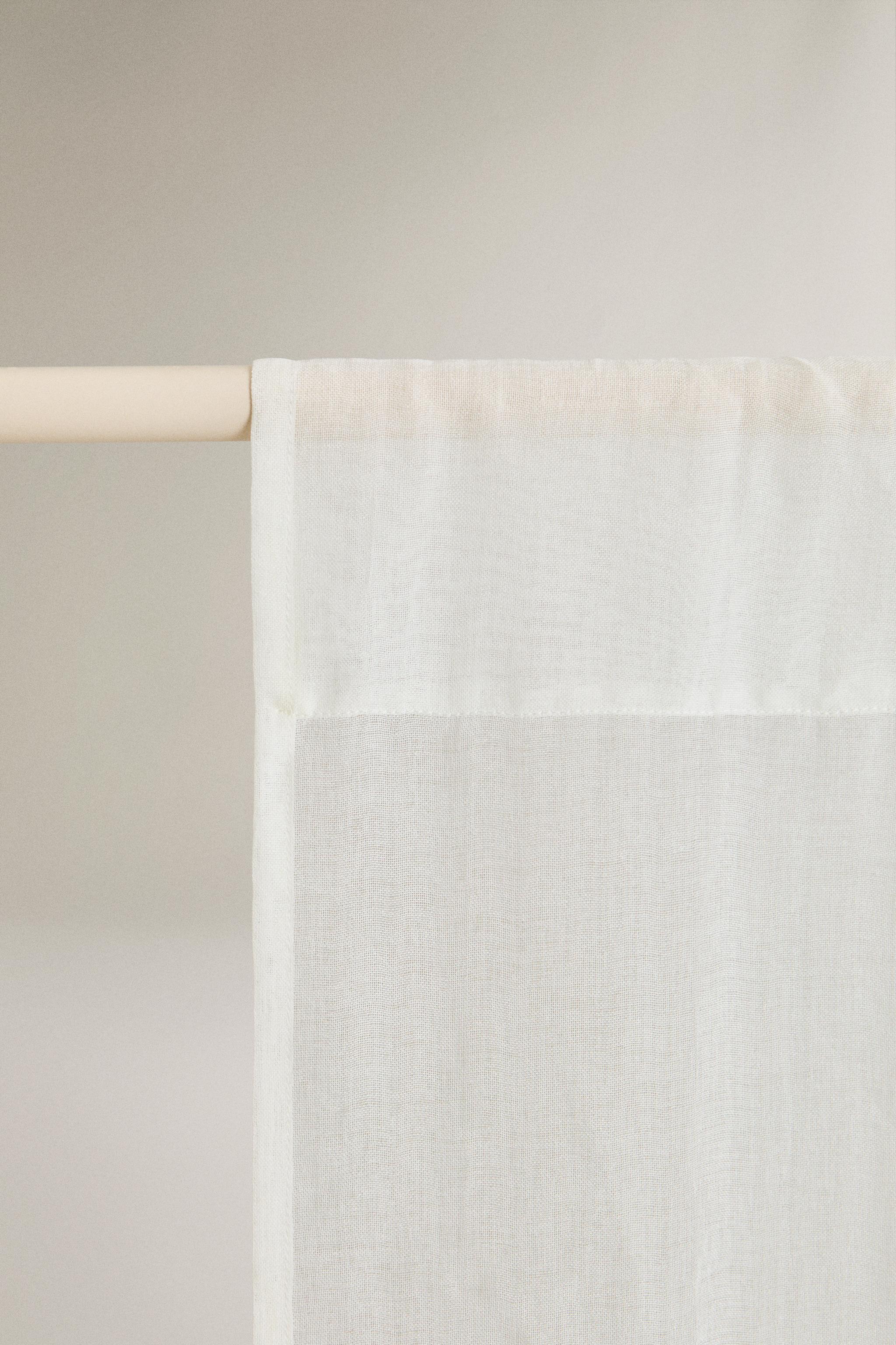 LOW OPACITY DOUBLE-WIDTH SHEER CURTAIN
