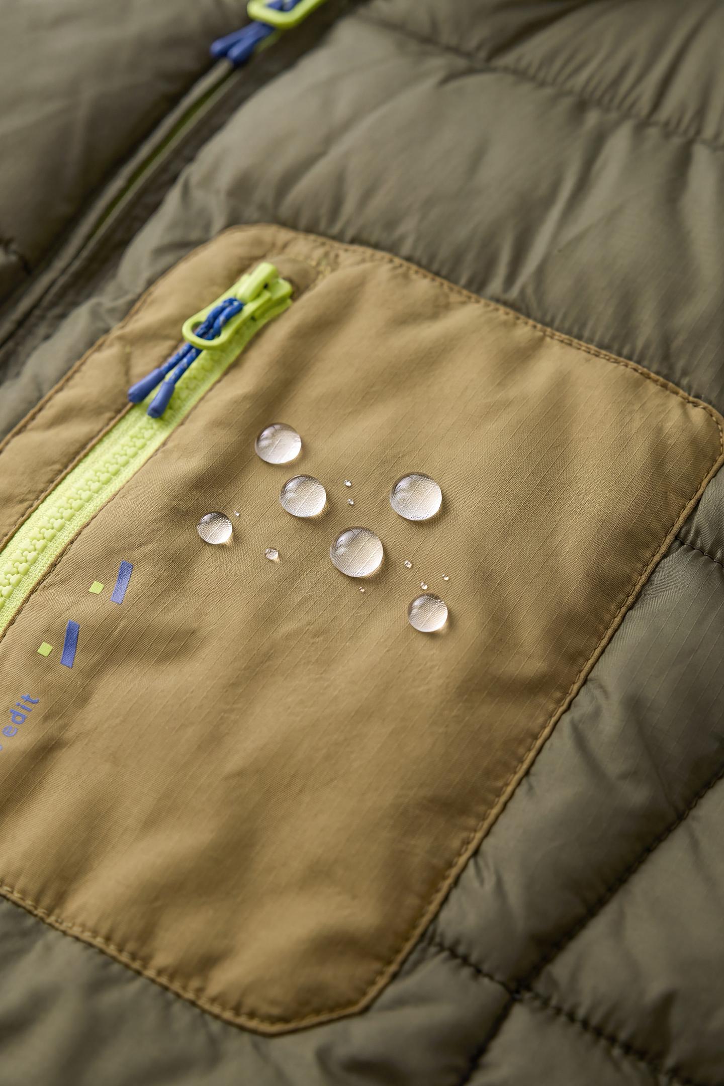 Детский жилет Zara Water-Repellent Nylon, цвет: Хаки — фото 10