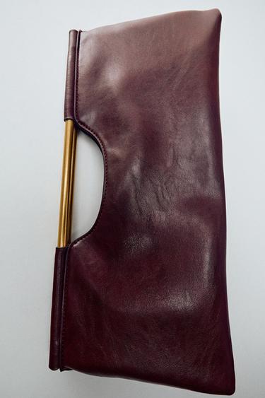 SAC À MAIN ANSE MÉTALLIQUE - Bordeaux de Zara