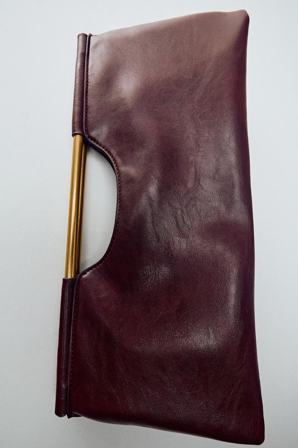 METALLIC HANDLE HANDBAG