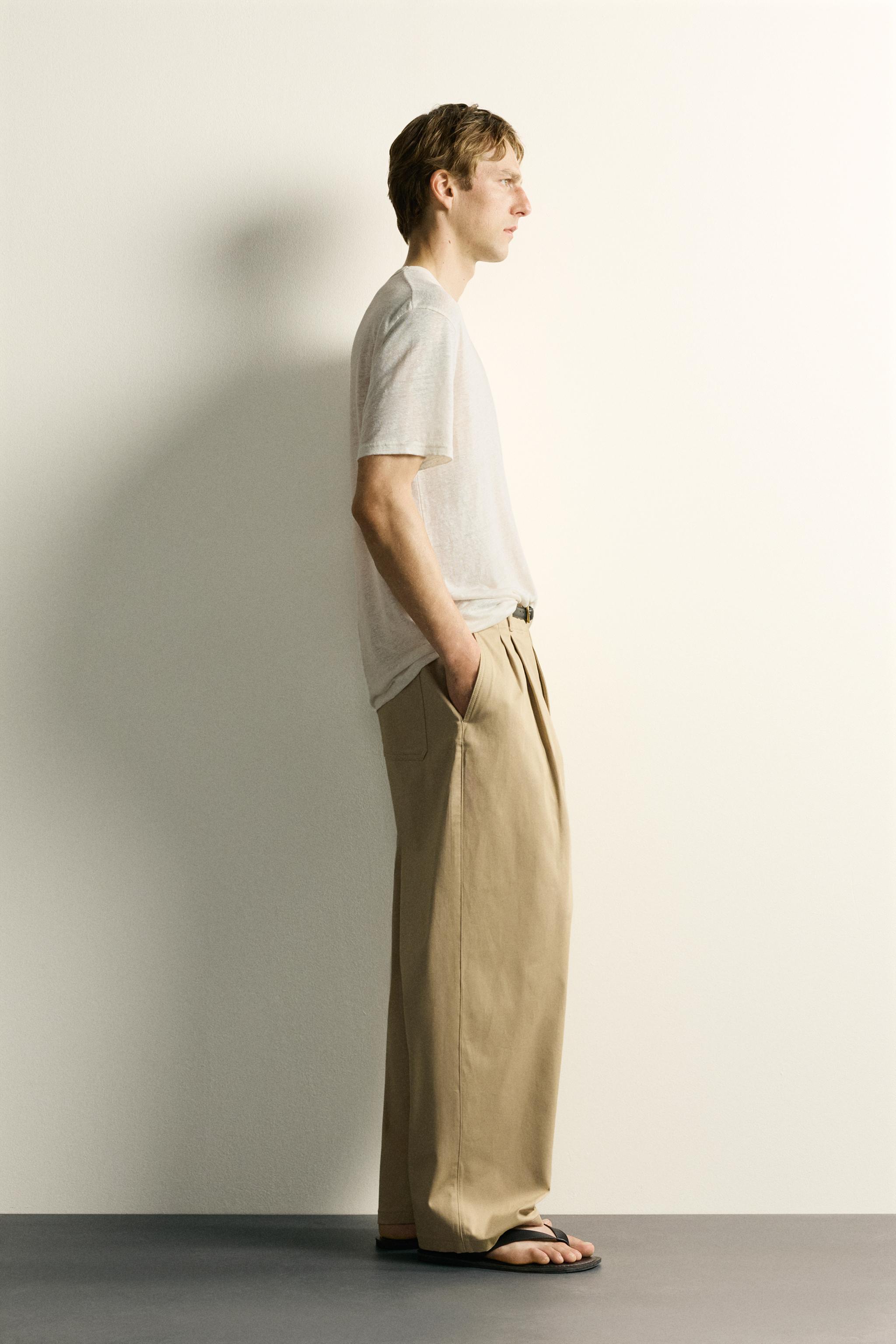 RELAXED FIT 100% LINEN T-SHIRT
