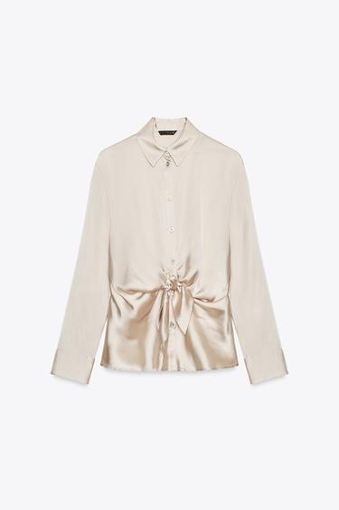 CAMISA SATINADA NUDO - Cava de Zara