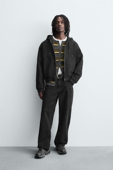 QUILTED HOODED JACKET - Black by Zara