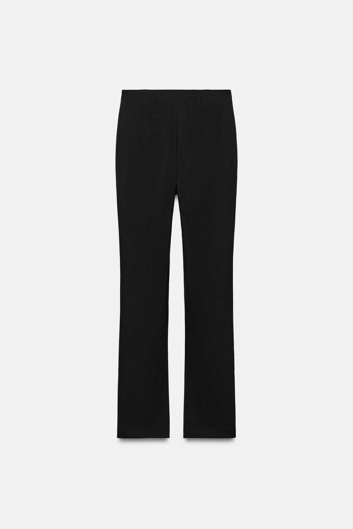 Женские брюки Zara ZW Collection Wool Straight, цвет: Чёрный — фото 7