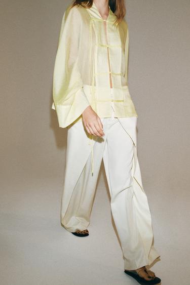 BLOUSE FLUIDE BRANDENBOURGS ZW COLLECTION - Jaune de Zara - Image 3