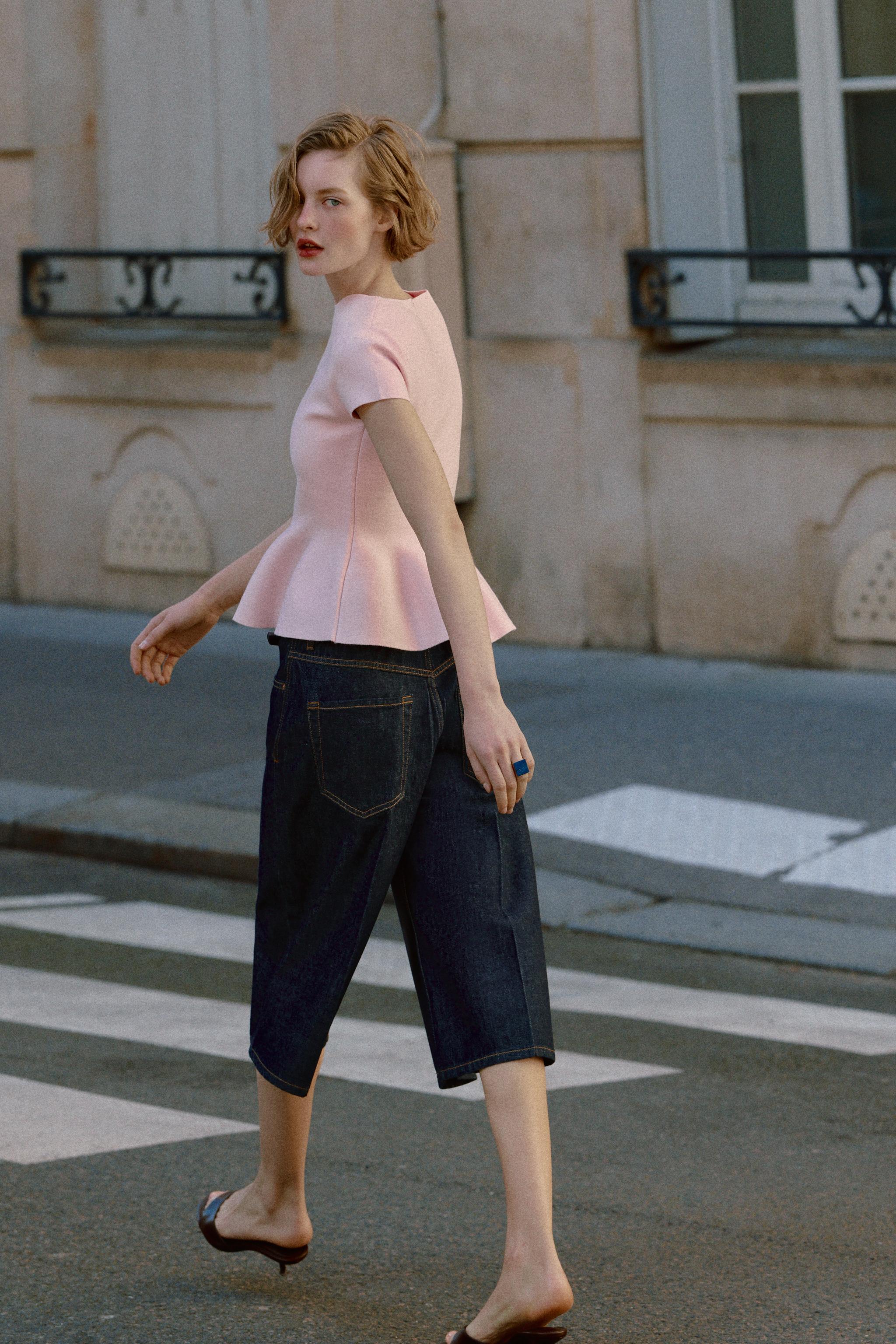 TOP EN MAILLE PÉPLUM