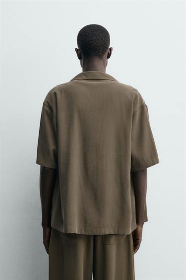 CHEMISE FLUIDE COUPE DÉCONTRACTÉE - Marron / Taupe de Zara - Image 2