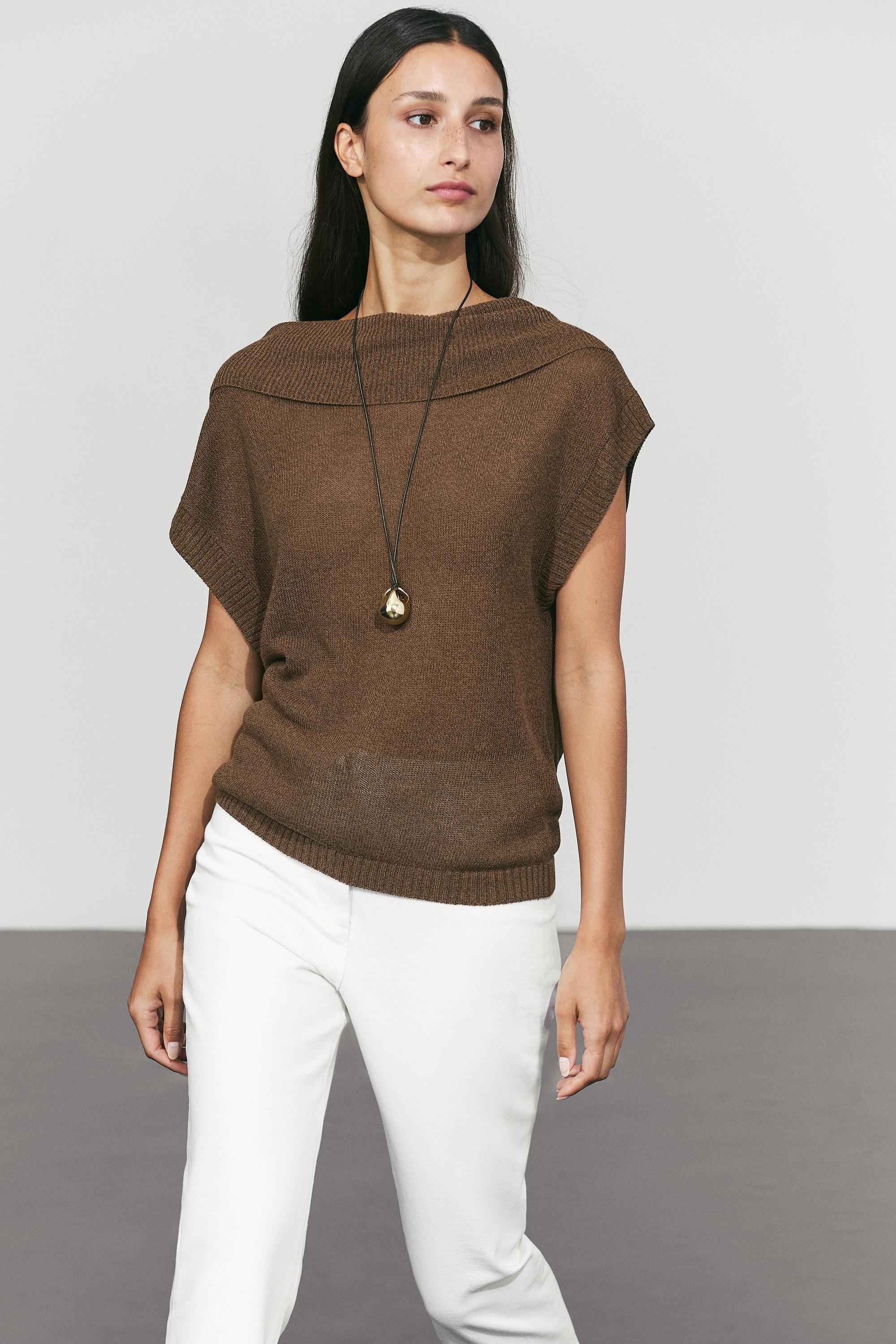 Pull en maille dos croisé