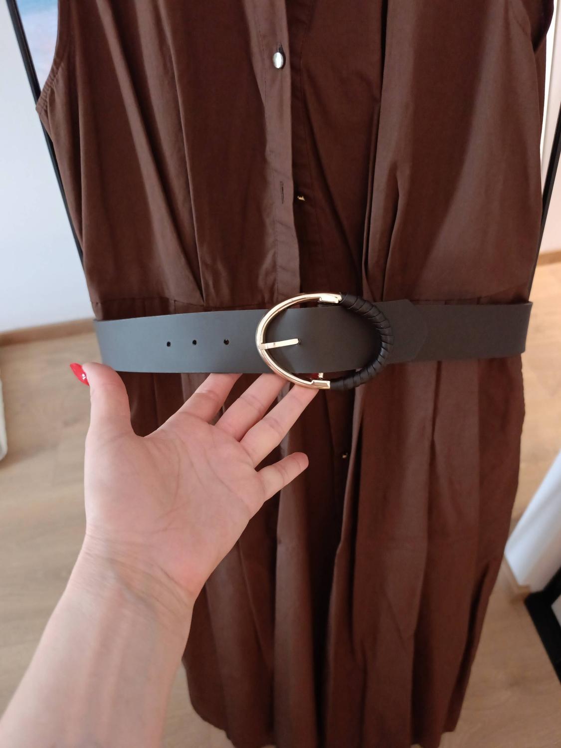 MIDI DRESS WITH BELT - Image 2