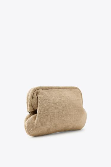 RAFFIA BAG WITH CRAB AND BEAD DETAIL - Light beige by Zara - Image 3