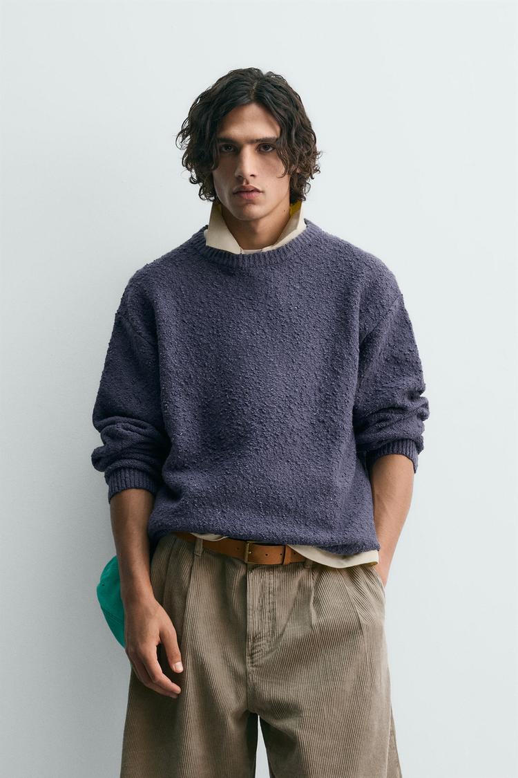 ZARA JUMPER BOUCLÉ STRUCTURE