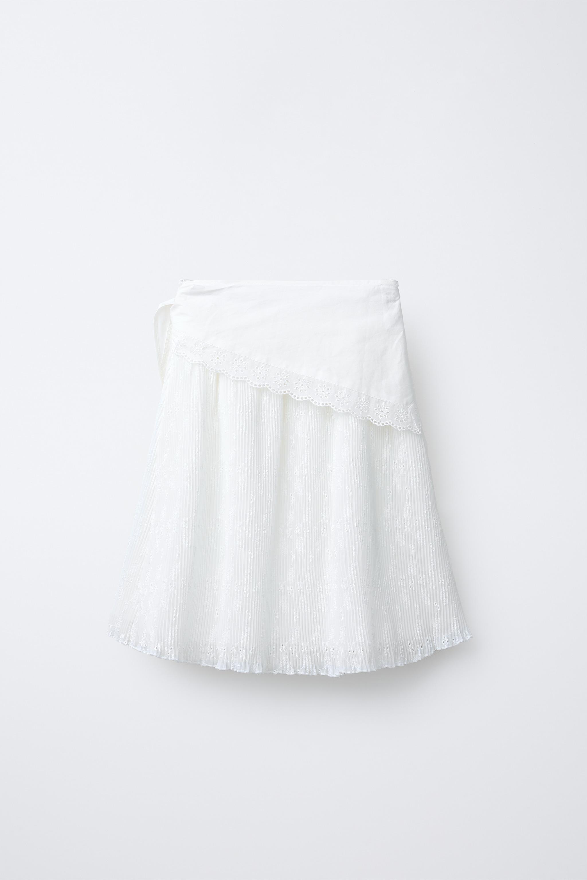 PLEATED MIDI SKIRT WITH SCARF DETAIL