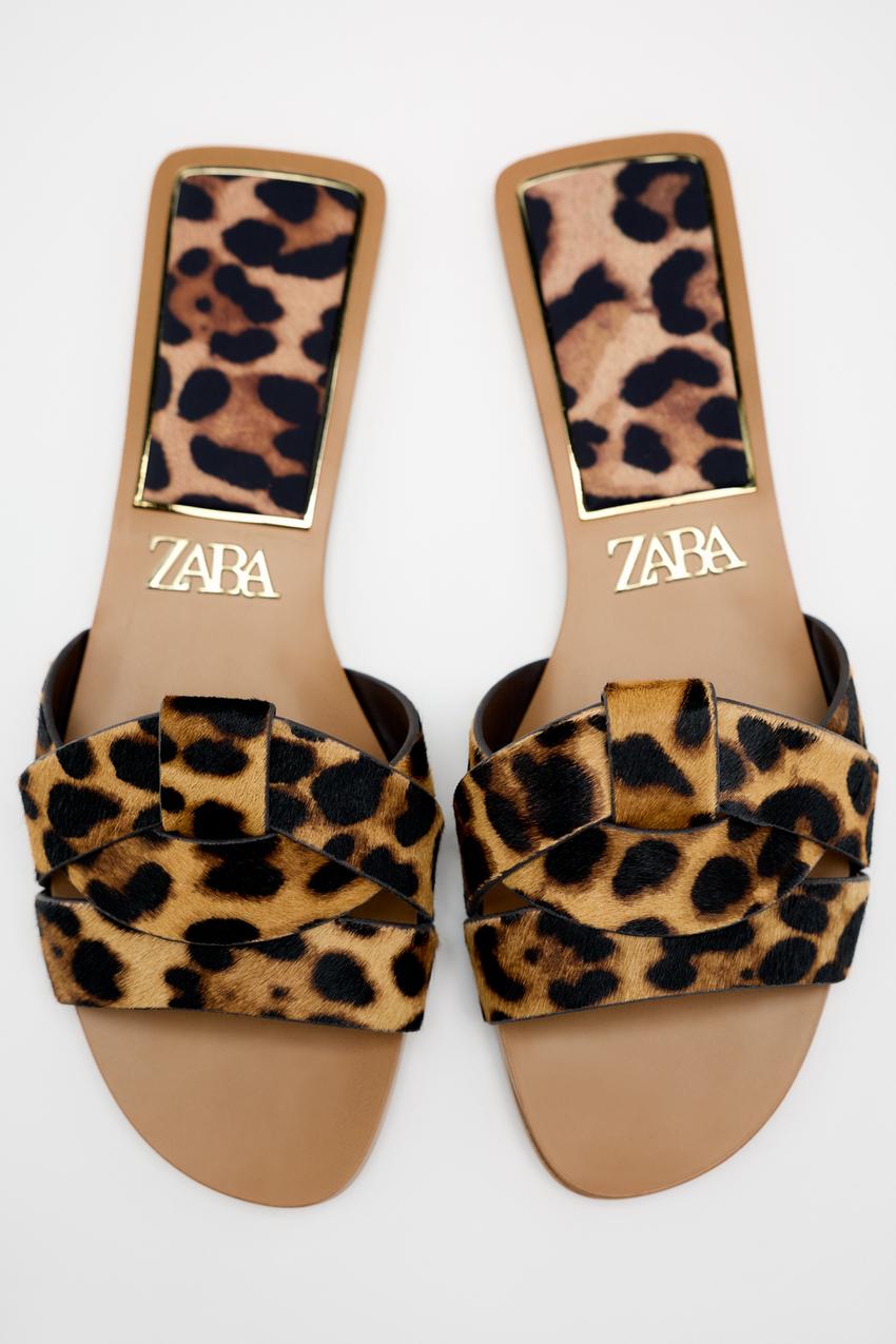 ANIMAL PRINT KNOTTED SANDALS - Leopard