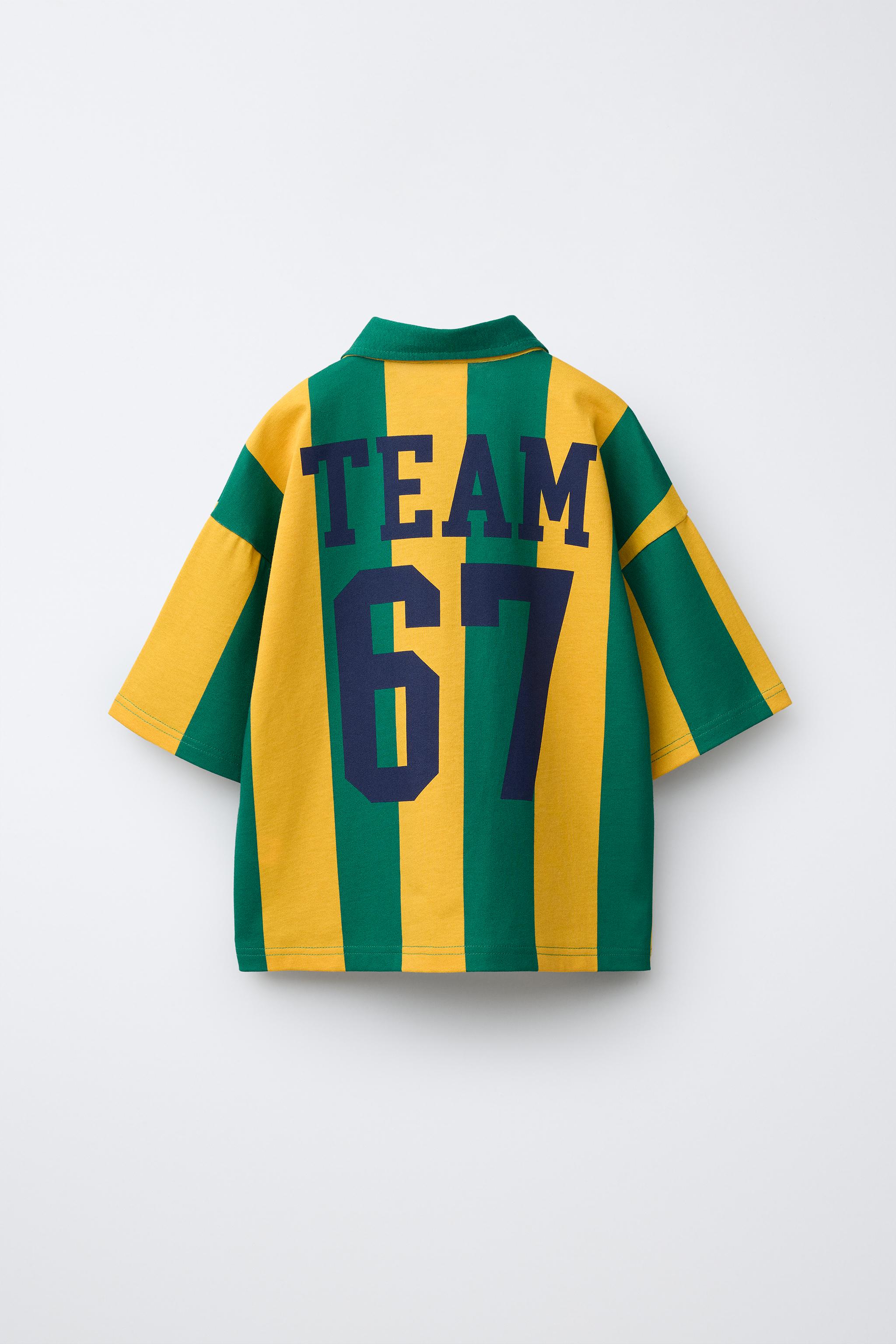 STRIPED TEAM SIX SEVEN POLO SHIRT