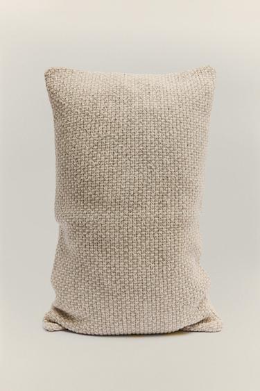 BRAIDED THROW PILLOW COVER — Light beige 1