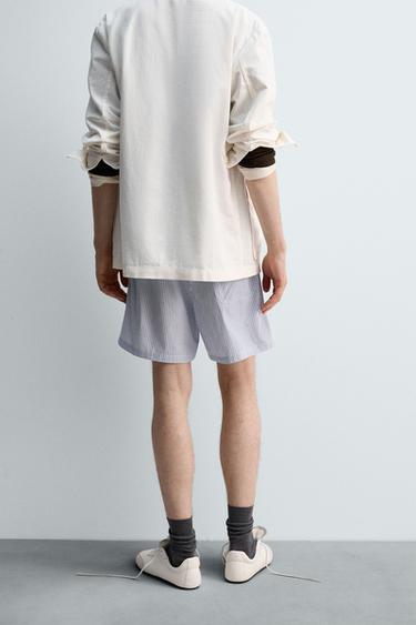 STRIPED BERMUDA SHORTS LIMITED EDITION - Sky blue by Zara - Image 3