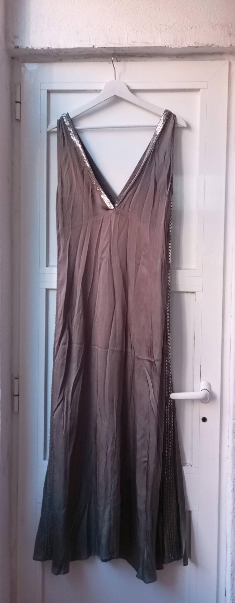 SATIN DRESS WITH EMBROIDERY - LIMITED EDITION - Image 2