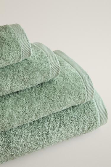 SOLID COTTON TERRYCLOTH BATH TOWEL (500 GSM) — Green / Blue 2